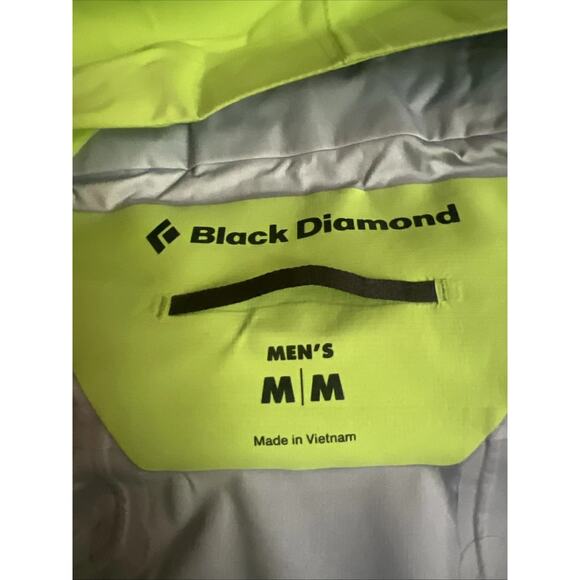 Black Diamond Recon Stretch LT Ski Shell Jacket Parka Black Lime Green Mens M - Picture 8 of 9